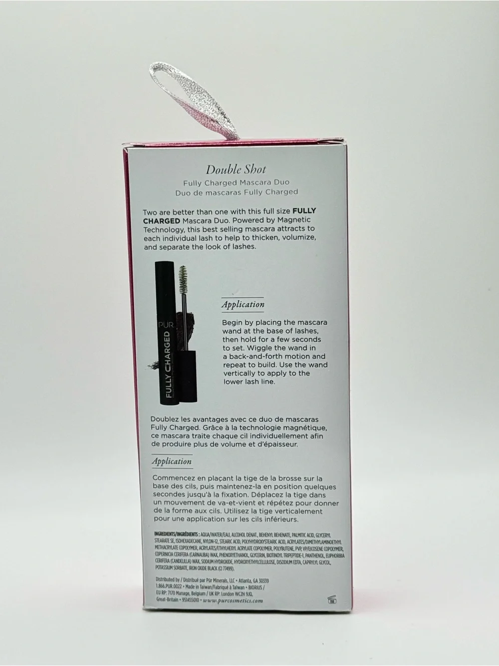 PÜR Fully Charged Mascara Duo Double Shot 2 Full Size Magnetic Mascaras NIB